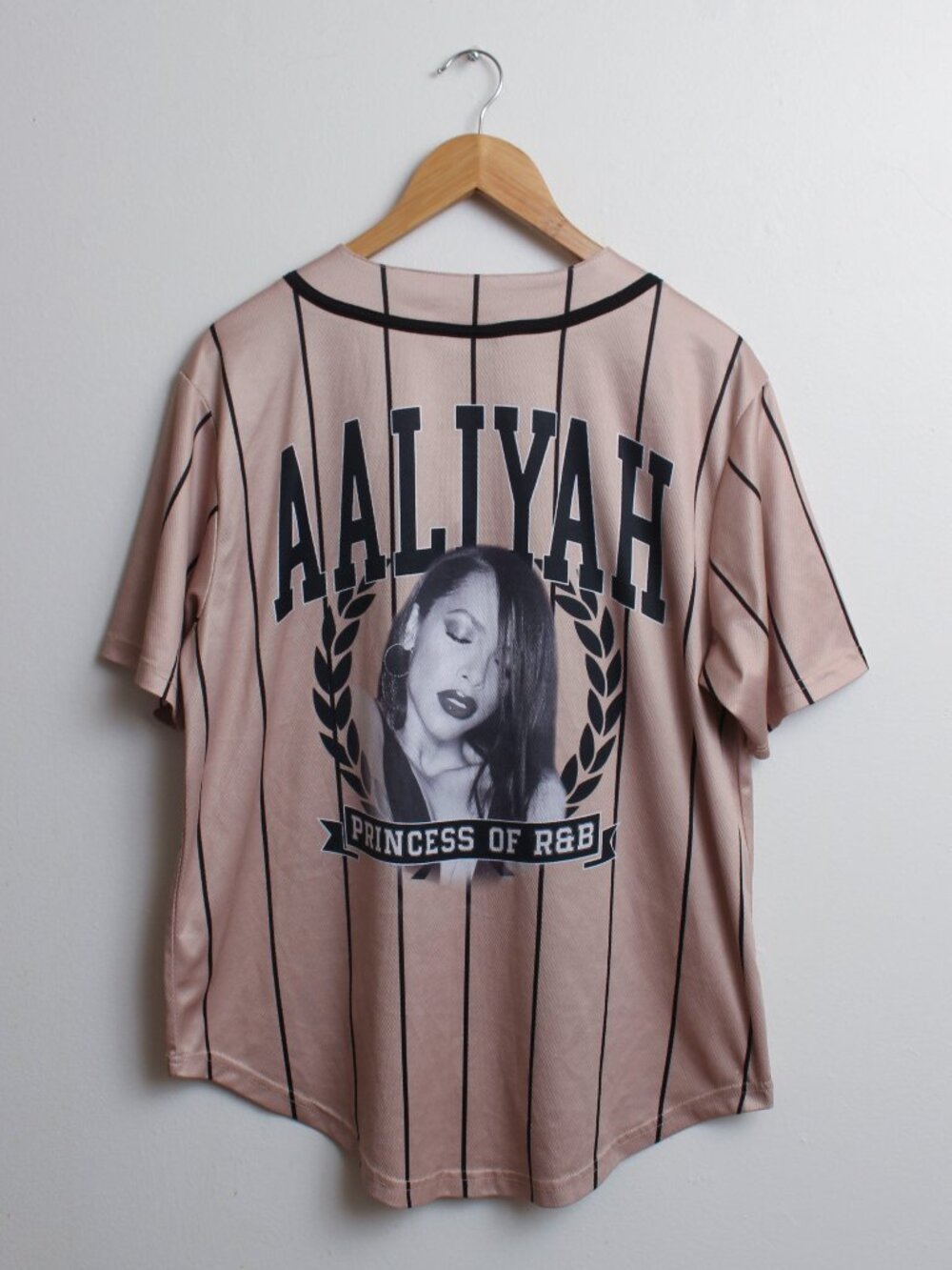 Aaliyah Pin Striped Jersey Womens Large Bronze